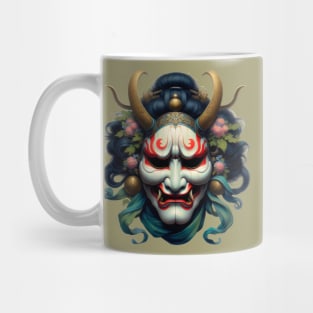 Japanese Demon Mask, Oni, Hannya Mug